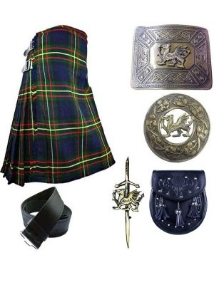 6 Pcs| Maclaren Tartan Weddding Kilt Outfit