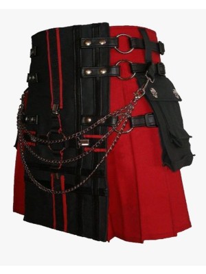Cross Gothic Red & Black Hybrid Kilt