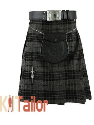 Scottish Gray Tartan Kilt Custom Made