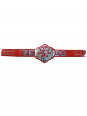 NWA Television Championship Leather Belt With Red Strap