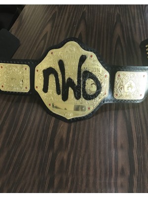 WWE WCW NWO Big Gold Championship Leather Belt
