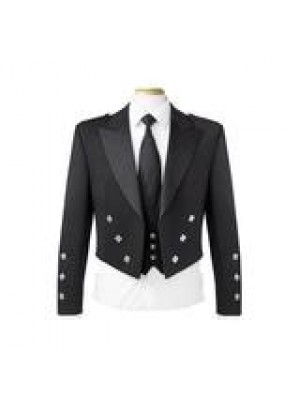 Prince Charlie Kilt Jacket 3 Buttons Waistcoat Made To Measure