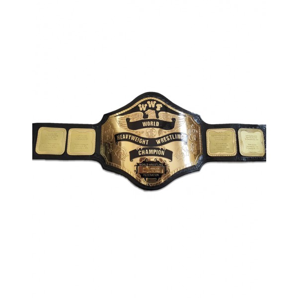 WWF Heavyweight Wrestling Champion Title Replica Belt metal Brass Gold Adult WW 